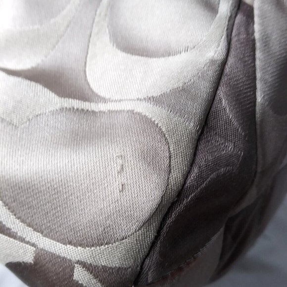 Coach Inlaid Patchwork Leather Chain Tote Bag F20013 Brown/Gold MSRP $468 - Picture 11 of 11